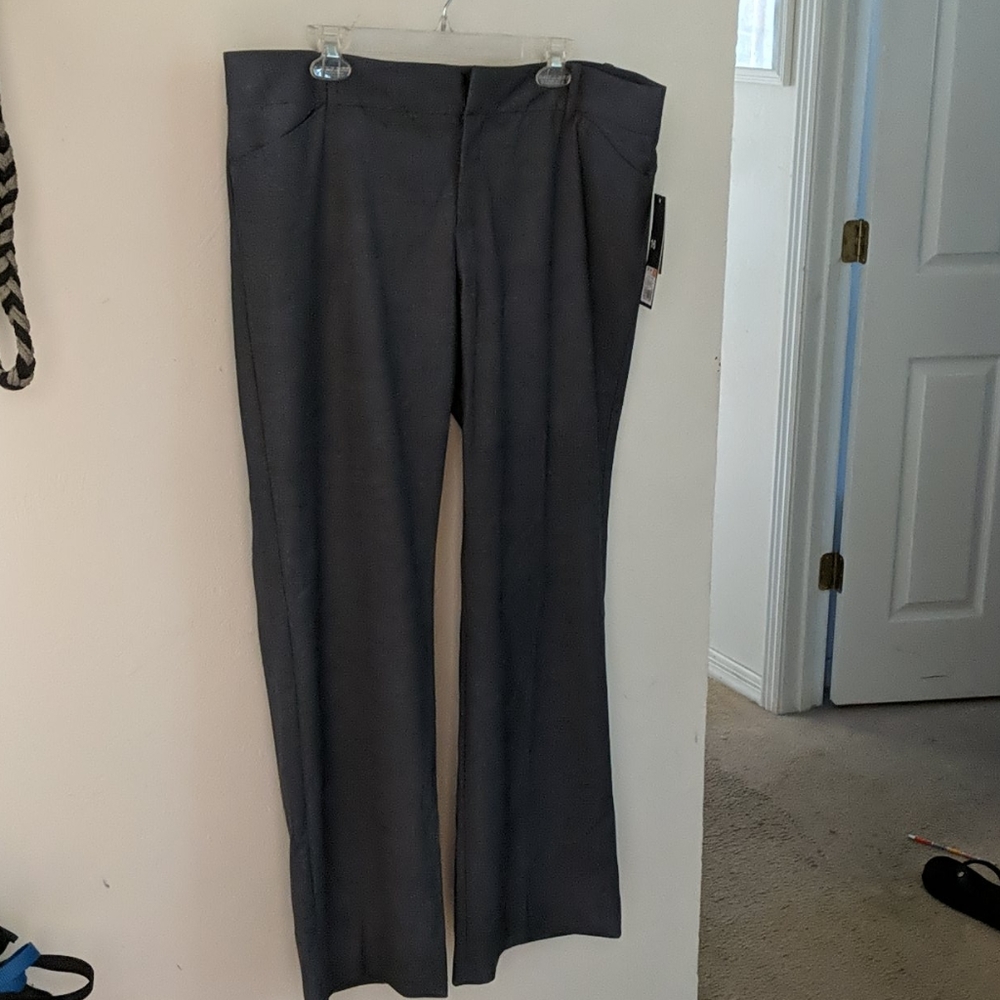 NWT New Mossimo Navy Check Women's Dress Trouser Pants 16